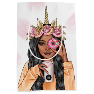 Lebensmittel-Catering Einzigartige Einhorn-Dame Mittlere Geschenktüte