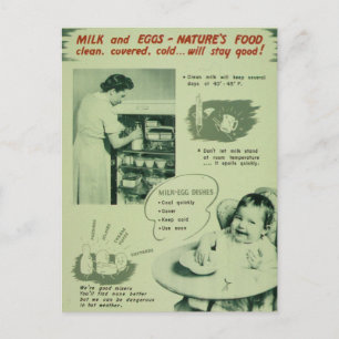 Lebensmittel der Natur - Vintag Postkarte