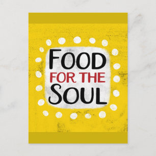 Lebensmittel für das Soul Postkarte