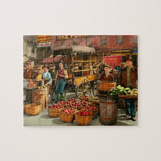 Lebensmittel - Gemüse - Indianapolis-Markt 1908 Puzzle (Horizontal)