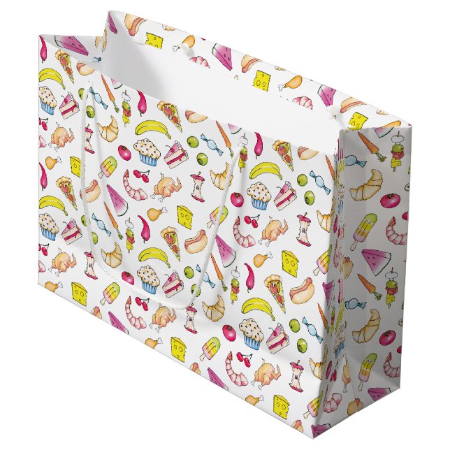 Lebensmittel Große Geschenktüte (Vorderseite Schrägansicht)