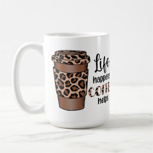 LEBENSMITTEL KAFFEE HELFEN LEOPARD PATTERN KAFFEETASSE