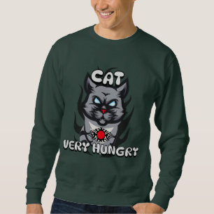 Lebensmittel, Katzen sehr hungrig, einfach und Coo Sweatshirt