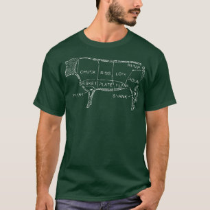 Lebensmittel Kochen Feinschmecker Kuh Metzger Teil T-Shirt