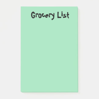 Lebensmittel-Liste Light Green Sticky Notizen
