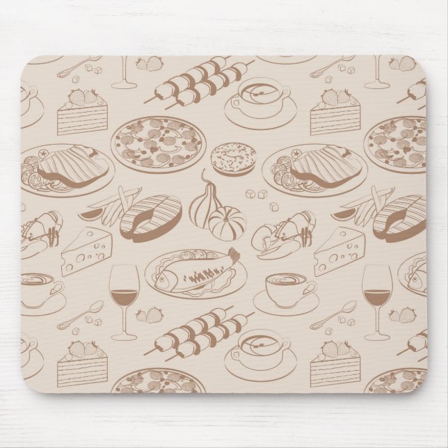 Lebensmittel Muster 3 Mousepad (Vorne)