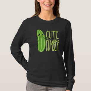 Lebensmittel Niedlicher Gurken Bauer T-Shirt
