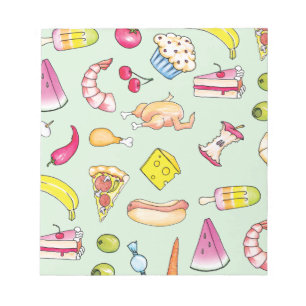 Lebensmittel Notizblock