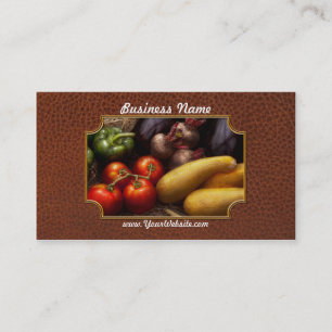 Lebensmittel - Paprika, Tomaten, Zucchini und Rübe Visitenkarte