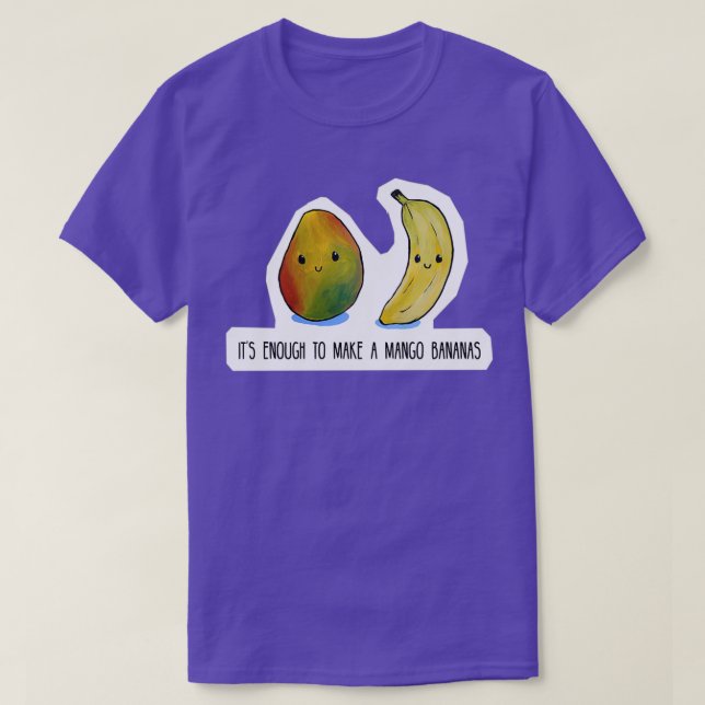 Lebensmittel Puff genug, um eine Mango-Banane zu m T-Shirt (Design vorne)