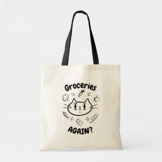 Lebensmittel, wieder?" Funny Tote Bag Tragetasche