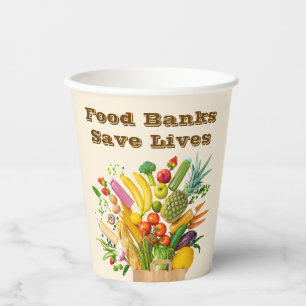 Lebensmittelbanken Rettete Leben Pappbecher