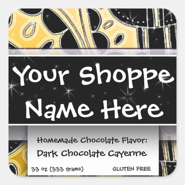 Lebensmittelcontainer Ethnischer exotischer marokk Quadratischer Aufkleber (Vorderseite)