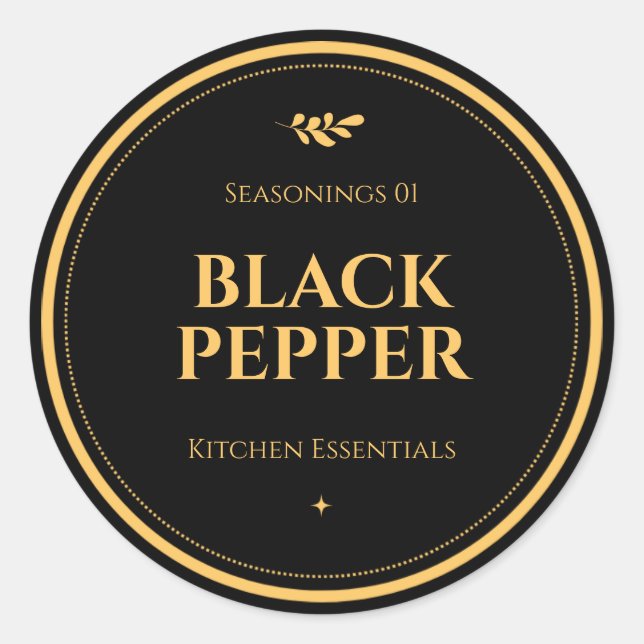 Lebensmitteletiketten, Etiketten für Gläser, Marki Runder Aufkleber (Vorderseite)