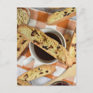 Lebensmittelfotografie Cranberry Almond Biscotti C Postkarte