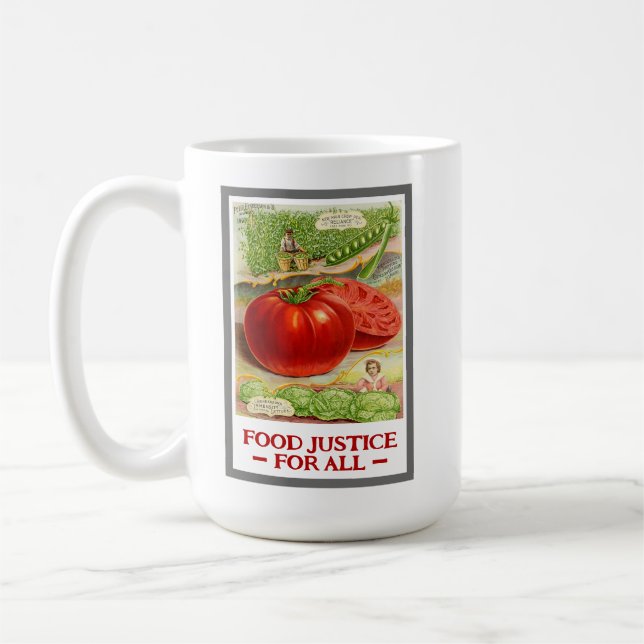 Lebensmittelgerechtigkeit - Vintage Tomaten und Ga Kaffeetasse (Links)