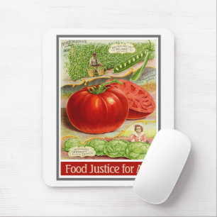 Lebensmittelgerechtigkeit - Vintage Tomaten und Ga Mousepad