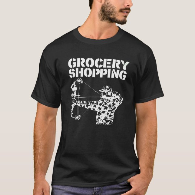 Lebensmittelgeschäft Bowhun Archer Deer Hunter T-Shirt (Vorderseite)