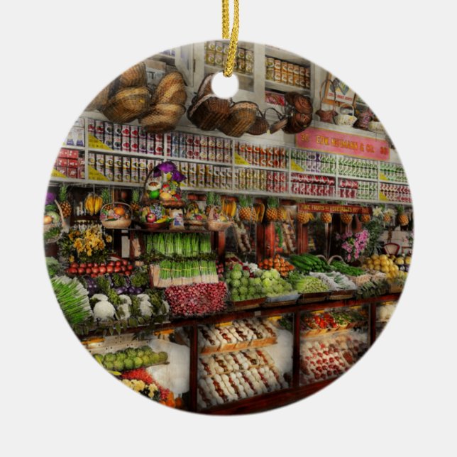 Lebensmittelgeschäft - Edward Neumann Der Produkti Keramik Ornament (Vorne)