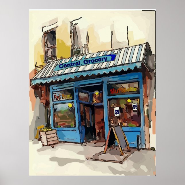 Lebensmittelgeschäft, französisches Viertel Poster (Vorne)