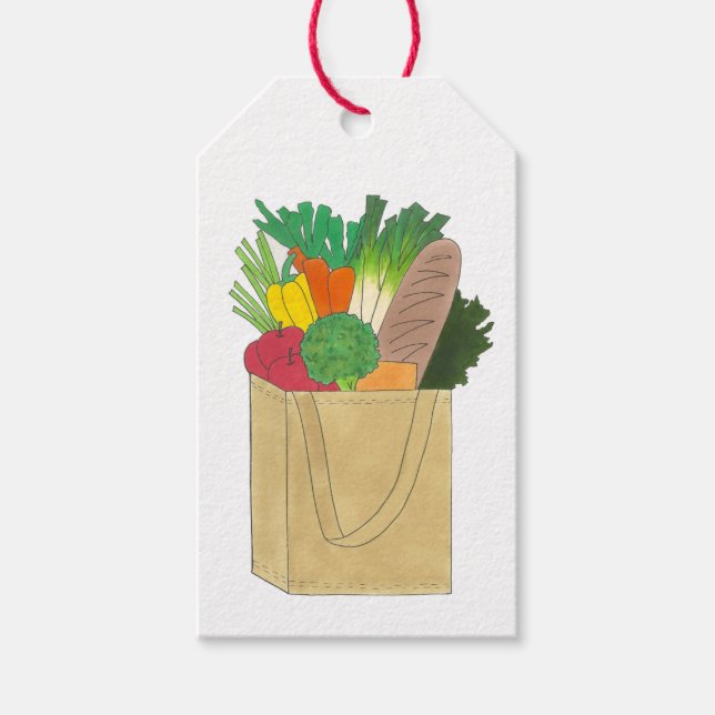 Lebensmittelgeschäft Großmarkt Obst Gemüse Geschenkanhänger (Vorderseite)