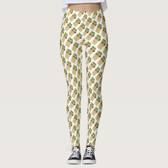 Lebensmittelgeschäft Großmarkt Obst Gemüse Leggings (Vorderseite)