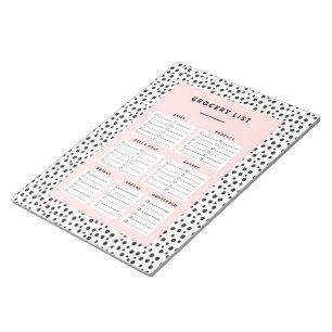 Lebensmittelgeschäft-Liste des Dalmatiner-Druck-  Notizblock