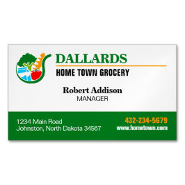 Lebensmittelgeschäft Magnetische Visitenkarte