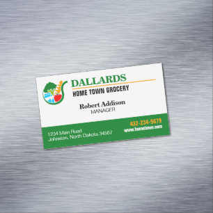 Lebensmittelgeschäft Magnetische Visitenkarte