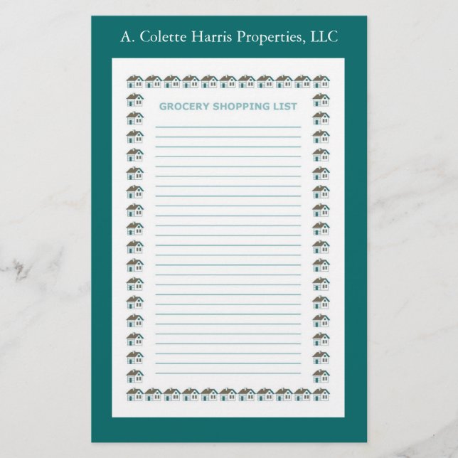 Lebensmittelgeschäft - Muster 3 Briefpapier (Vorderseite)