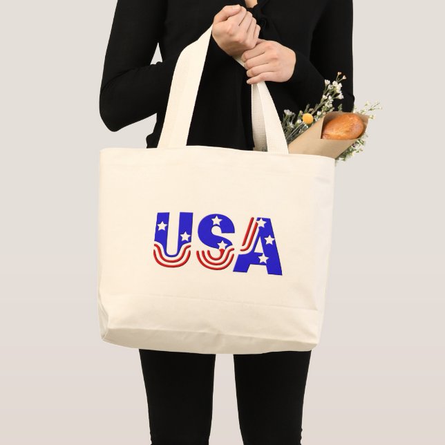 Lebensmittelgeschäft Tasche - USA in Sternen & Str (Vorderseite (Produkt))