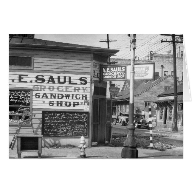 Lebensmittelgeschäft und Sandwich-Shop, 1934 (Vorderseite (Horizontal))