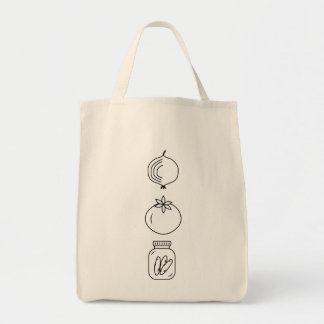Lebensmittelgeschäft Veggie Tote Tasche mit minima