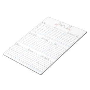 Lebensmittelliste Notepad Notizblock