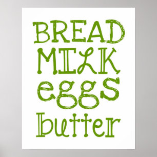 Lebensmittelliste Poster