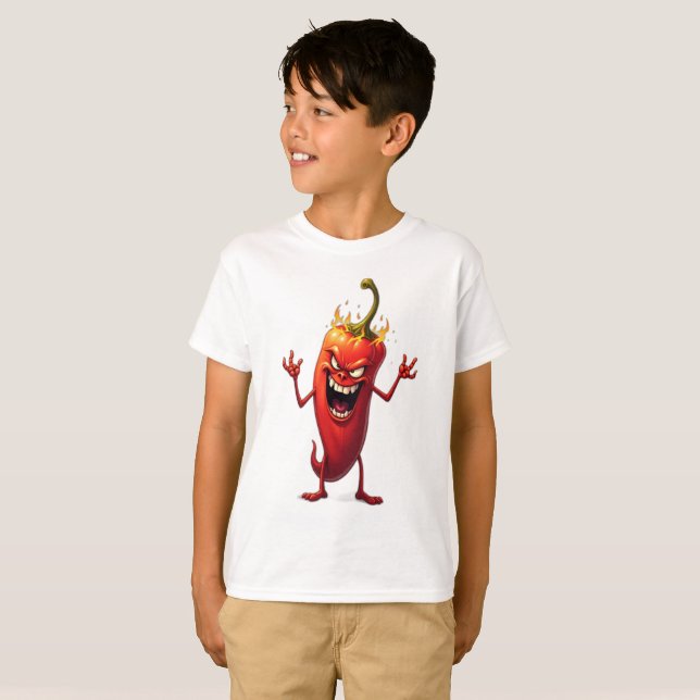 Lebensmittelmonster EVIL CHILI PEPPER T-Shirt (Vorne ganz)