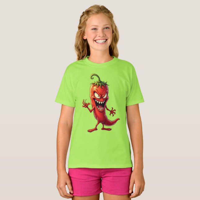 Lebensmittelmonster EVIL CHILI PEPPER T-Shirt (Vorne ganz)