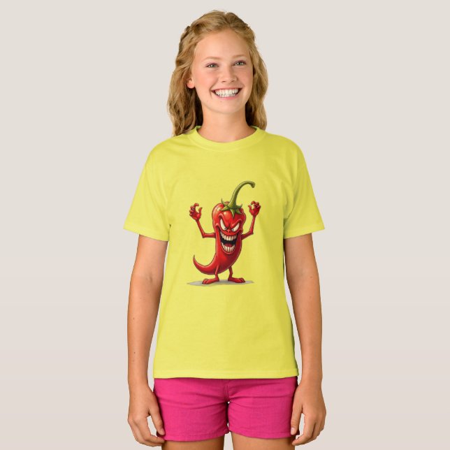 Lebensmittelmonster EVIL CHILI PEPPER T-Shirt (Vorne ganz)