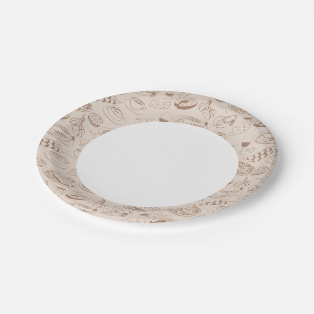 Lebensmittelmuster 3 pappteller (Schrägansicht)