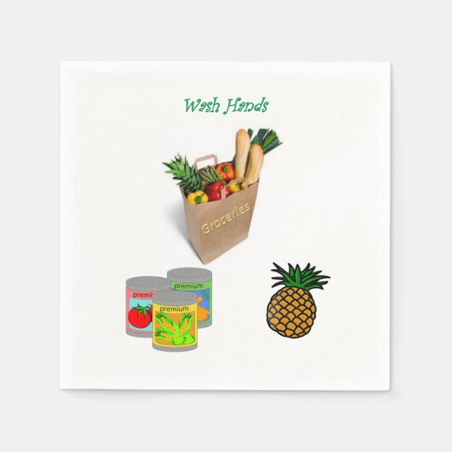 Lebensmittelpapier Napkins Serviette (Vorderseite)