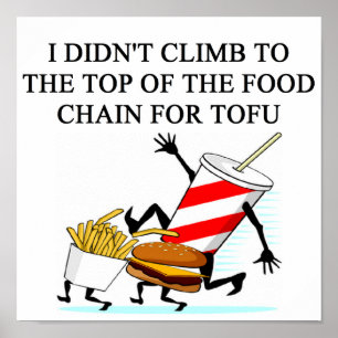 Lebensmittelpolizei mit veganem Witz Poster