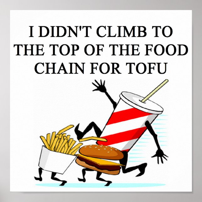 Lebensmittelpolizei mit veganem Witz Poster (Vorne)