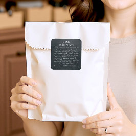 Lebensmittelsicherheit Allergene Artisan Handmade  Quadratischer Aufkleber