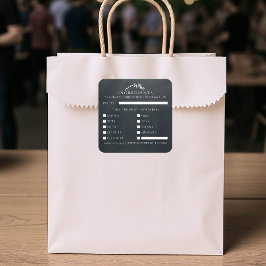 Lebensmittelsicherheit Allergene Artisanal Produkt Quadratischer Aufkleber