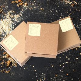 Lebensmittelsicherheitsallergische Inhaltsstoffe B Quadratischer Aufkleber