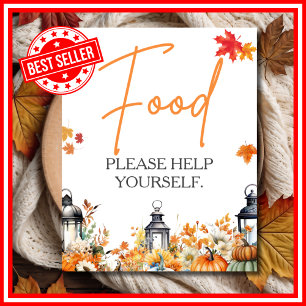 LEBENSMITTELUNTERZEICHNEN SIE EINE KürbisBaby-Dusc Poster