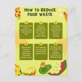 Lebensmittelverschmutzer verringern Lebensmittelab Postkarte