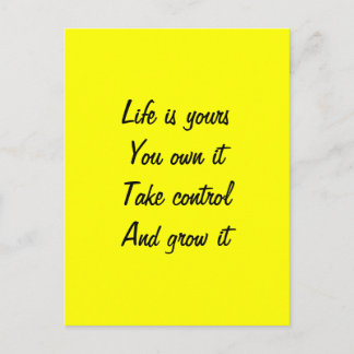 Lebensmotivation Postkarte