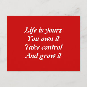Lebensmotivation Postkarte