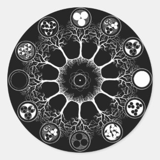 Lebensmuster Mandalas Runder Aufkleber